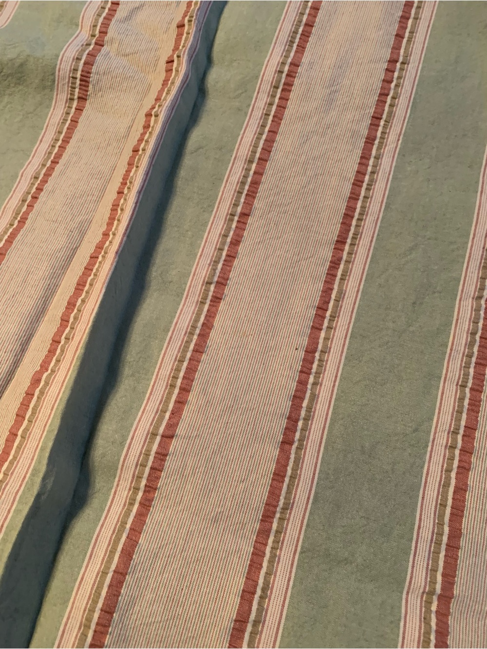 Fabric by the yard in Sage Green Stripes